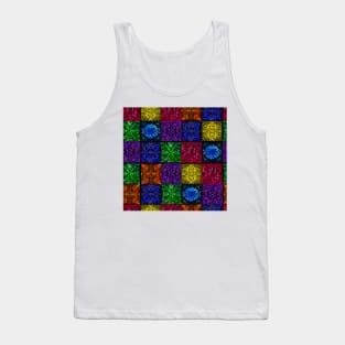 Bohemian Granny Square Afghan Pattern Tank Top